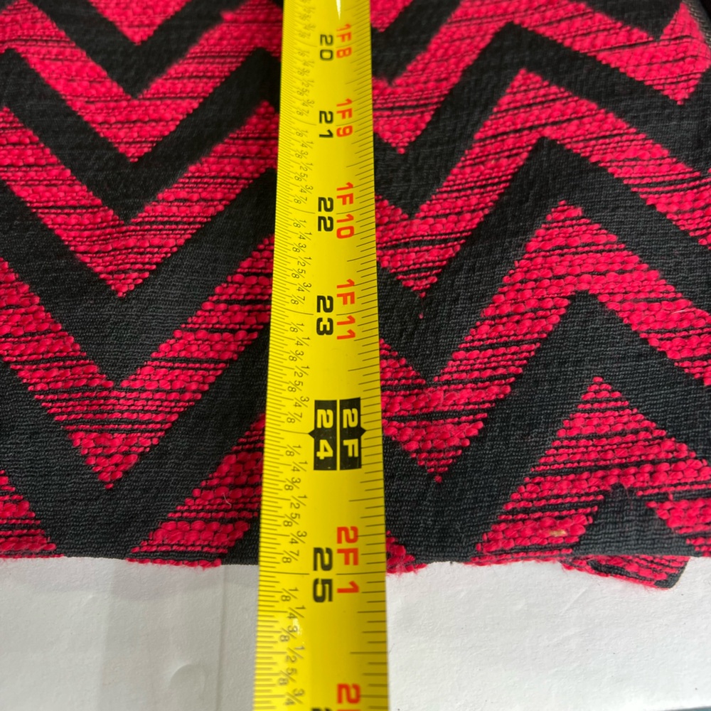 Chico’s chevron mixed print jacket top zip front red black business casual XL 16 - Picture 8 of 8